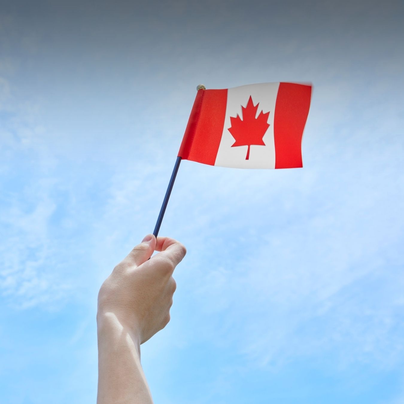 Canada flag representing online IELTS, PTE and CELPIP exam preparation for study, work and immigration.