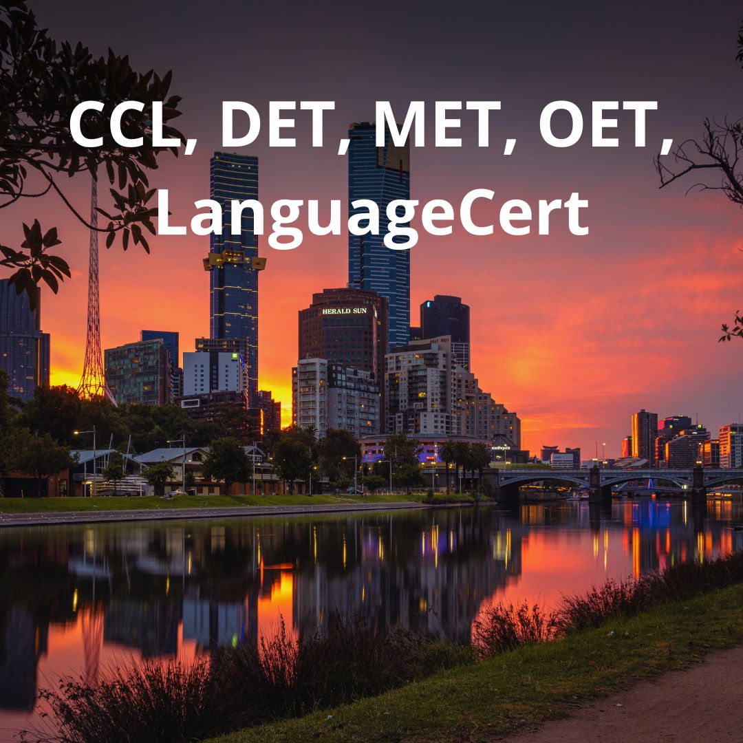 Online preparation for OET, DET, MET, NAATI CCL and LanguageCert exams with experienced English teachers